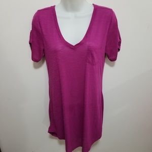 Derek Heart purplish pink short sleeves top